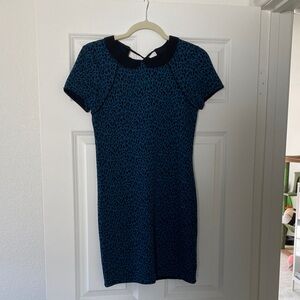 Cooperative Blue and Black Patterned Mini Dress